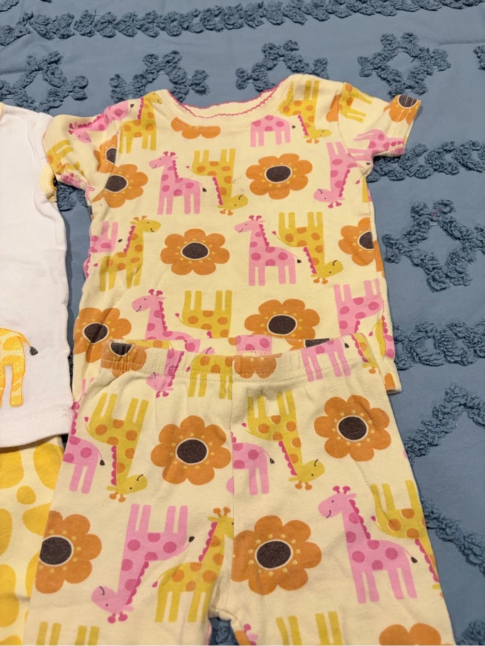 Carter’s 12M Giraffe Pajama Bundle 2 Sets Cotton